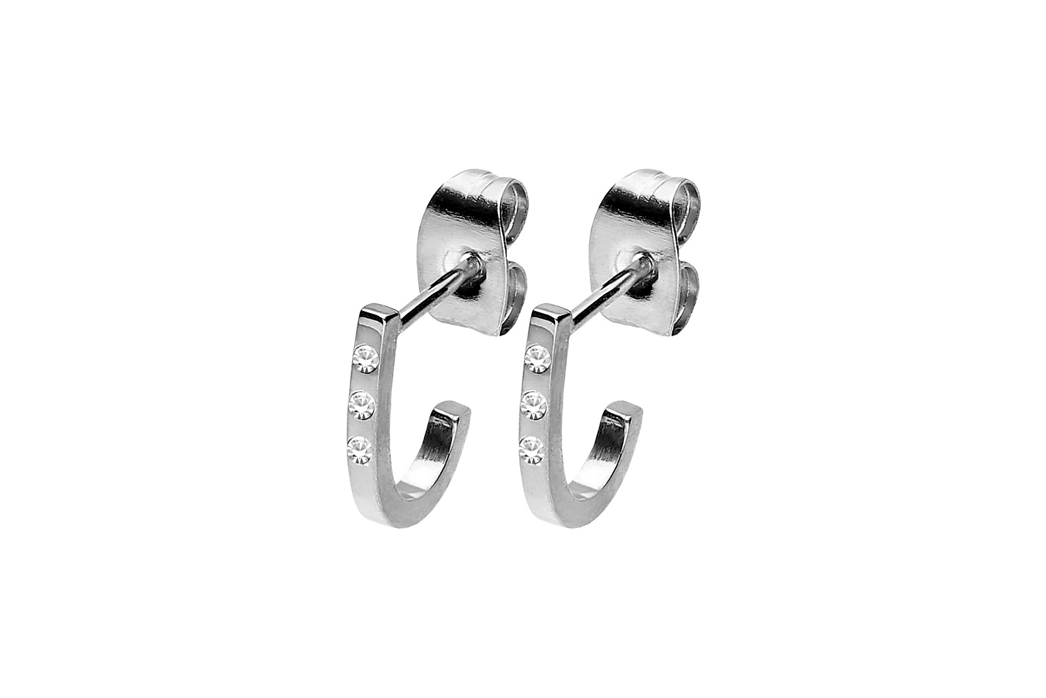 Chirurgenstahl Ohrstecker DREI KRISTALLE ++SALE++ von Piercingline